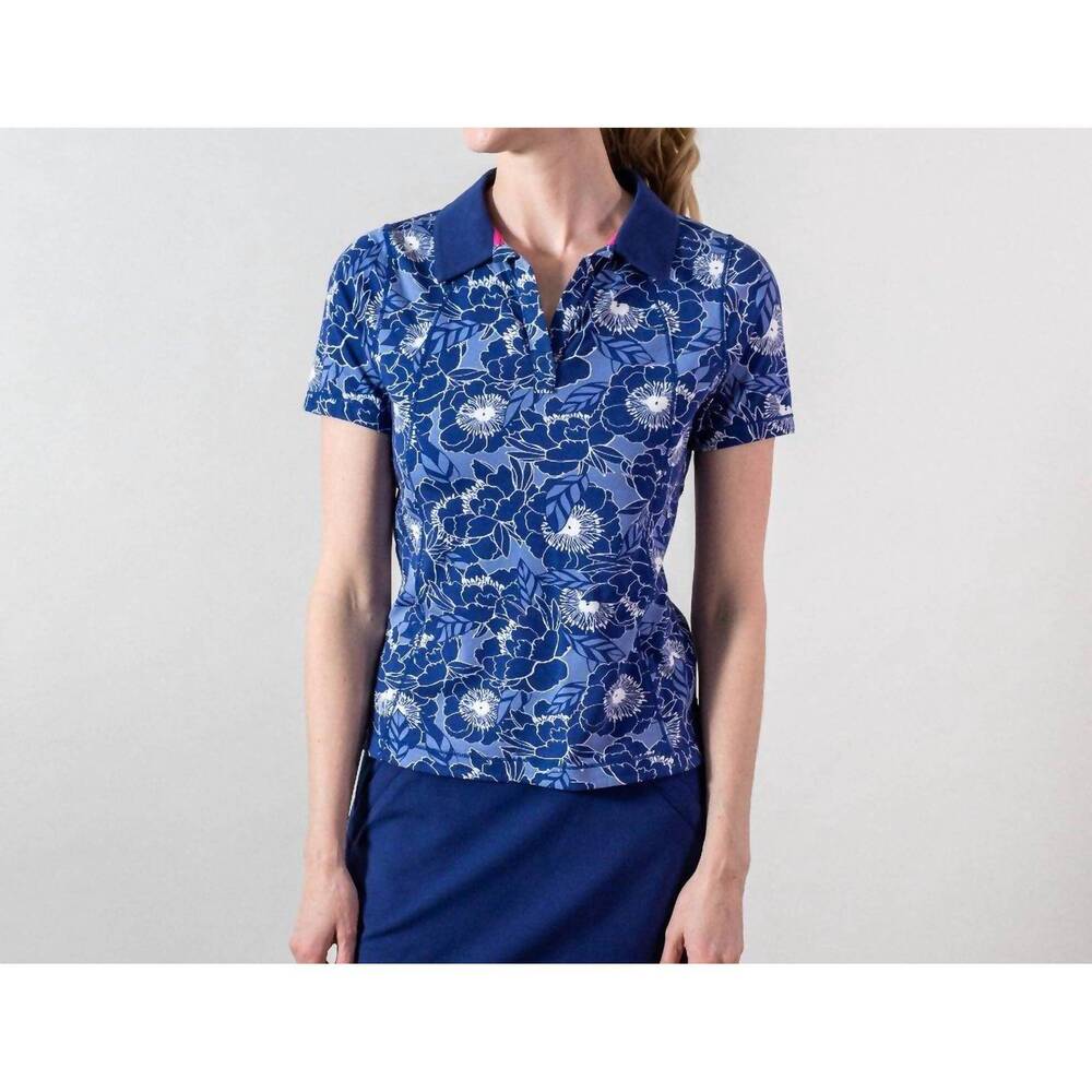 NEW KRIMSON KLOVER dina golf polo in blue jay